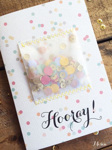 Hooray Handmade Confetti Greeting Card Via Dtll Confetti Cards