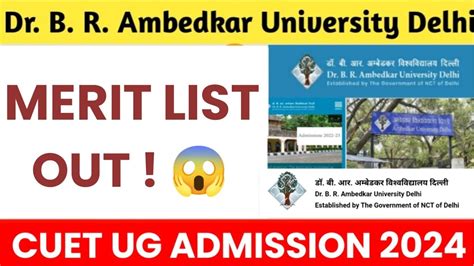 Dr Br Ambedkar University Delhi Cuet Ug Counselling Cut Off