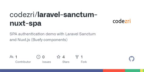 Github Codezri Laravel Sanctum Nuxt Spa Spa Authentication Demo With