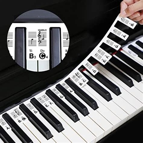 Desell Removable Piano Keyboard Note Labels Key Full Size Silicone