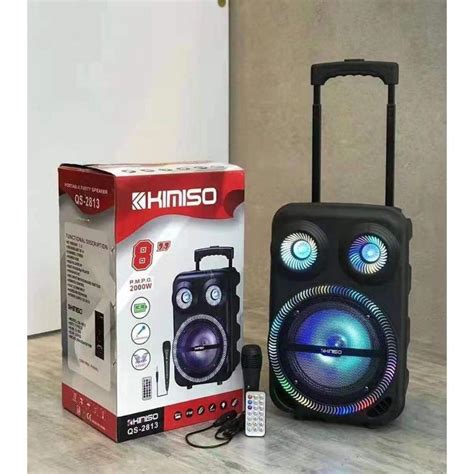 KIMISO QS 2813 Portable Bluetooth Speaker 8 Inch Woofer 10w LED Light