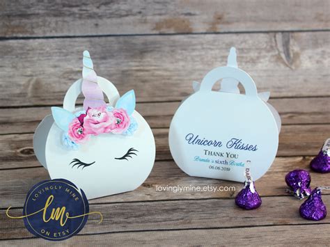 3d Unicorn Favor Purses In Lavender Purple Aqua And Gold Etsy