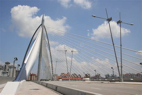 Daylight Scenery View Of Seri Wawasan Bridge Or Putra Bridge In