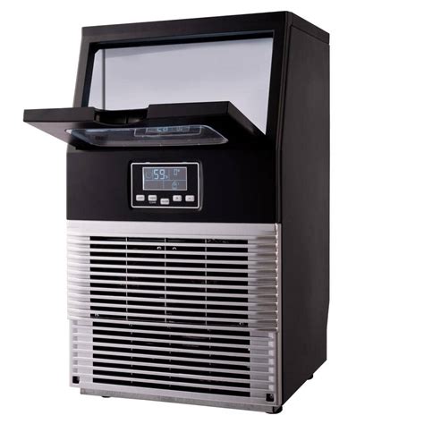 Lbs H Freestanding Commercial Ice Maker In Black Machine Auto