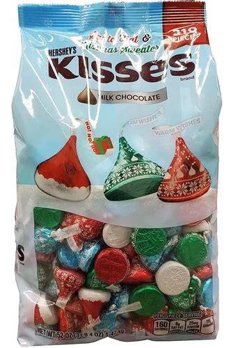 Hersheys Kisses Milk Chocolate Santa Hat Kissmas Suéter 310 Envío Gratis