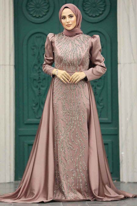 Elegant Copper Islamic Wedding Gown 22990BKR Neva Style