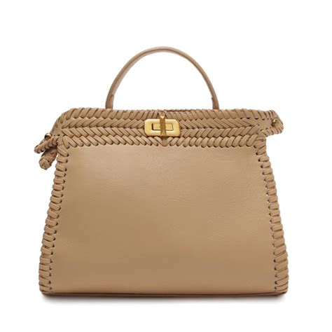 Bolsa Tote Couro Média Trançada Arezzo Nude