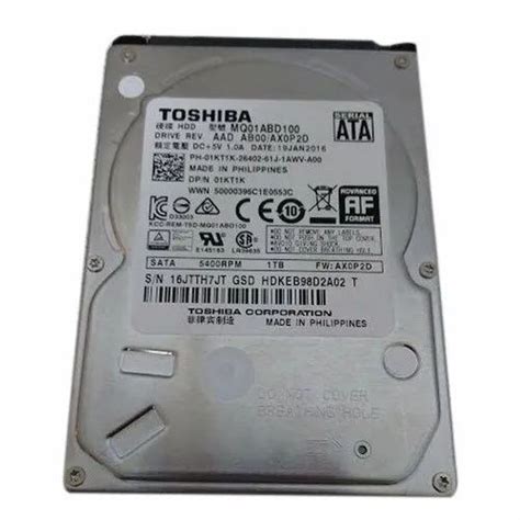 Plastic Toshiba 1TB Internal Hard Drive Memory Size 1 Tb Model Name