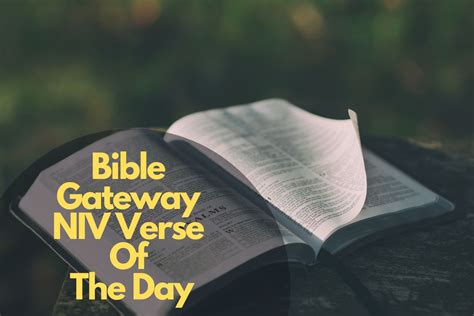 Bible Gateway NIV Verse Of The Day Bible Verses Of The Day