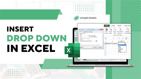 How To Insert A Drop Down In Excel In 4 Simple Steps