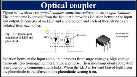 Optoelectronic Devices Led And Optocoupler Youtube