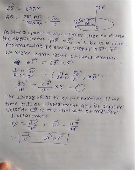 Define Angular Velocity And Angular Acceleration Obtain Relation Between Linear Velocity And