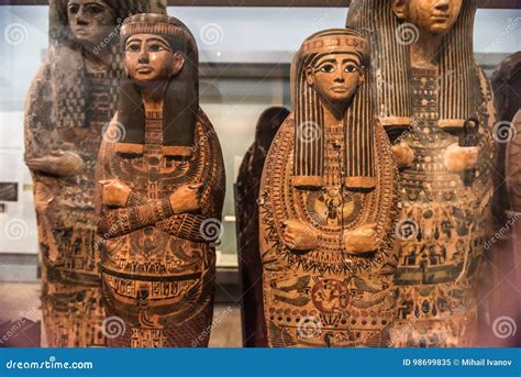 Egyptian Sarcophagus Female British Museum Editorial Image Image Of