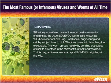 The Most Famous Or Infamous Viruses And Worms Of All Time