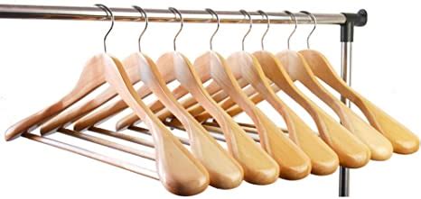 Amazon Coat Hanger Pack Meqution Wood Hangers Trouser Hangers