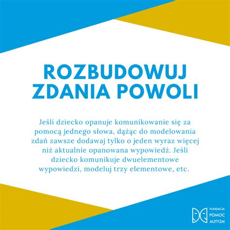 Gdy pojawiają się słowa Fundacja Pomoc Autyzm