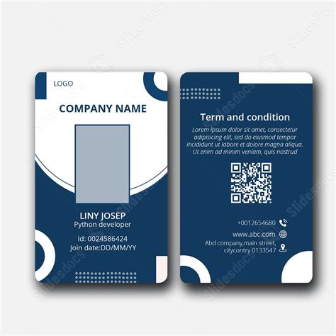 Innovative ID Card Design Word Template And Google Docs For Free Download