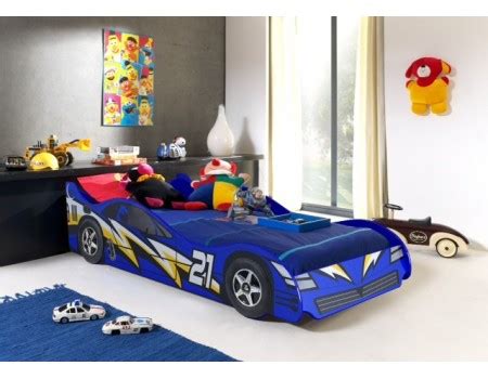 NO 21 Blue Lightning Racing Car Bed | Majestic Furnishings