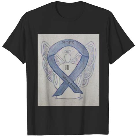 Schizophrenia Silver Awareness Ribbon Angel T Shirt Sold By Bruna