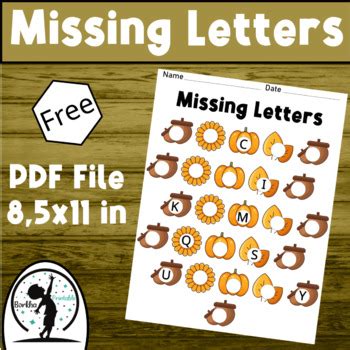 Fall Autumn Abc Missing Letters By Borkha Printable Tpt