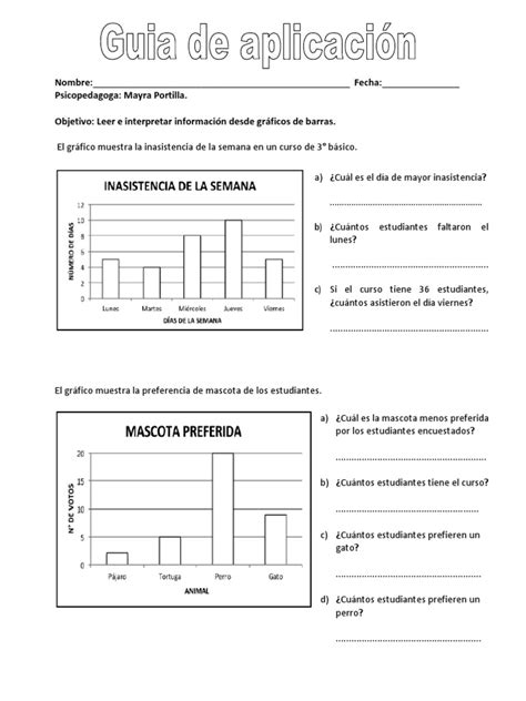 Leer E Interpretar Graficos De Barras Pdf