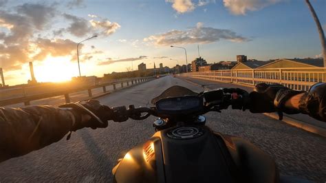 POV Yamaha MT 07 City Cruise During Sunset IXIL Hyperlow Exhaust