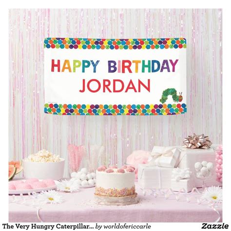 The Very Hungry Caterpillar Birthday Banner Zazzle Hungry