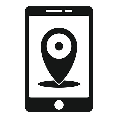 Guide smartphone map icon, simple style 14528203 Vector Art at Vecteezy