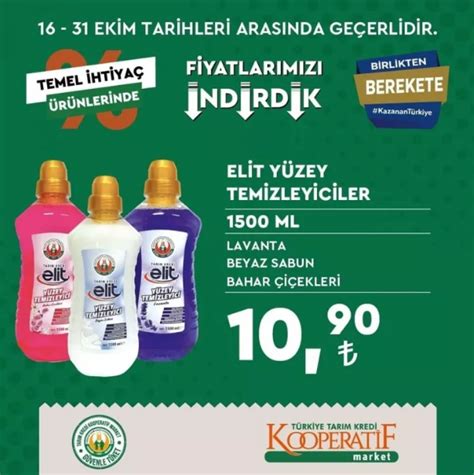 Tarım Kredi marketleri yeni indirimli ürünler listesini yayınladı