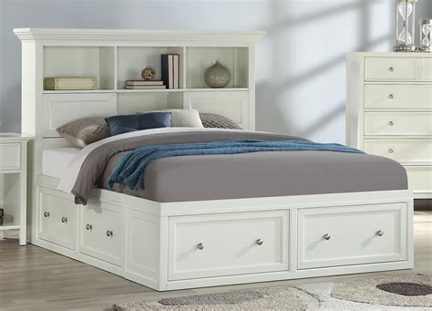 Queen Storage Bed Bookcase Hb Cardis