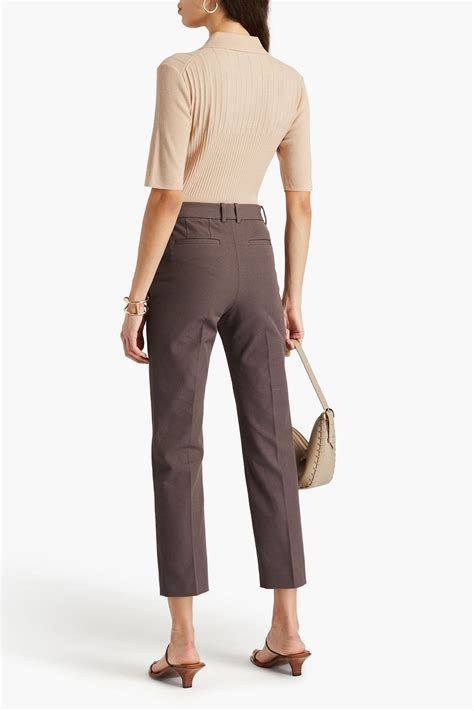 Joseph Coleman Cropped Stretch Gabardine Straight Leg Pants The Outnet