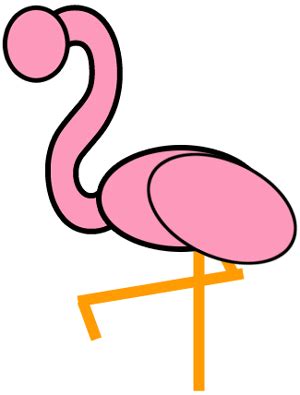 How To Draw Cartoon Pink Flamingos In Easy Steps Lesson How To Draw