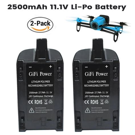 Pcs Mah High Capacity Upgraded Battery For Parrot Bebop Drone