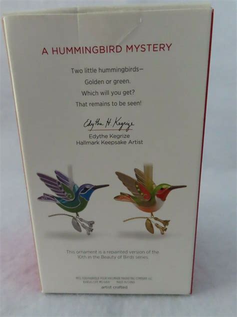 Gold Mystery Surprise 2018 Hallmark Hummingbird Ornament QX4074 NIB EBay