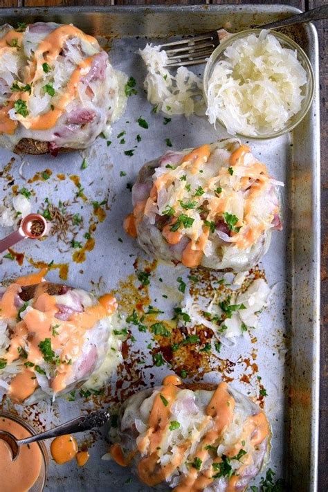 Reuben Stuffed Baked Potatoes A Delicious Twist On The Sandwich In