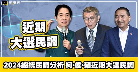 【2024總統民調】最新民調分析柯、侯、賴近期大選民調！