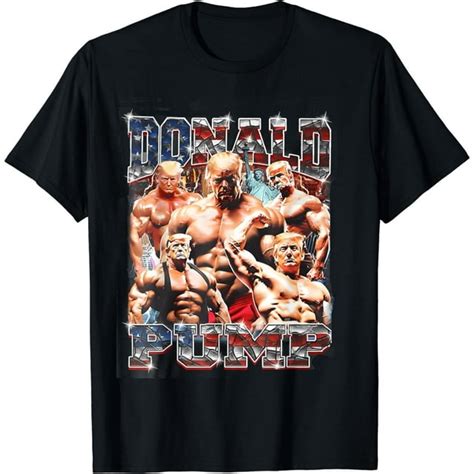 Donald Pump Trump 2024 Weight Lifting Gym Fitness T Shirt