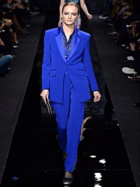 Royal Blue Pant Suits For Women