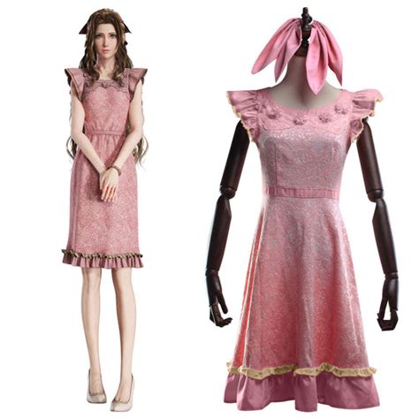 Final Fantasy Vii Remake Ff7 Aerith Gainsborough Dress Cosplay Costume Gcosplay