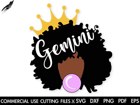 Gemini Svg Gemini Girl Svg Afro Svg Queens Are Download Now Etsy