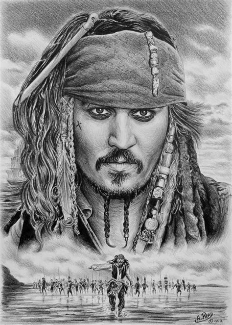 Captain Jack Sparrow Drawing By Andrew Read Pixels