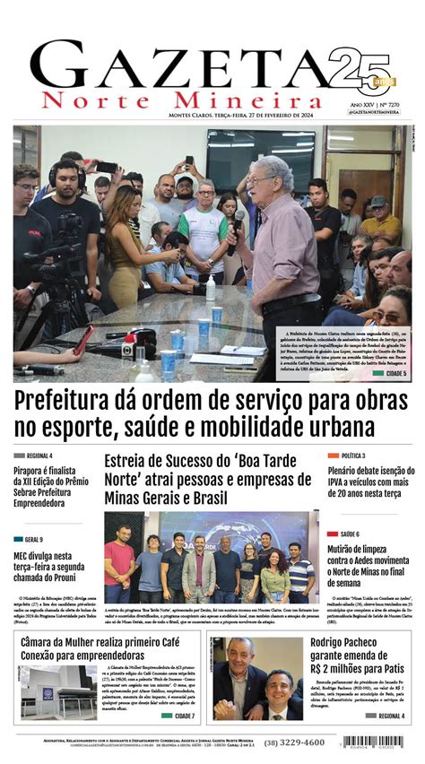 Jornal DiÁrio 27 De Fevereiro De 2024 EdiÇÃo Rede Gazeta De Comunicação