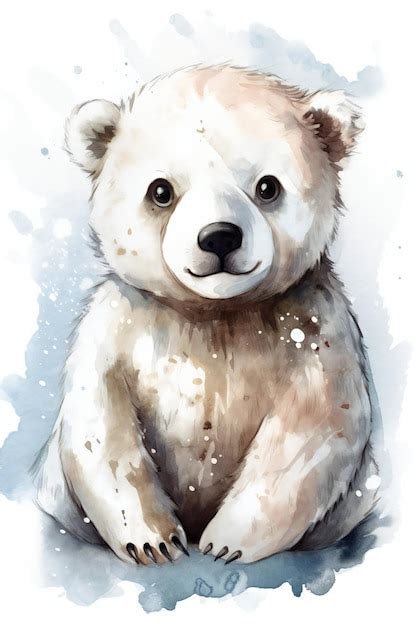 Premium Photo | A watercolor painting of a bear