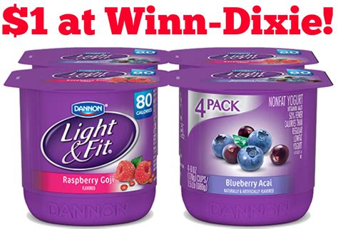 Dannon Light & Fit 4-Packs Only $1 at Winn-Dixie! - AddictedToSaving.com