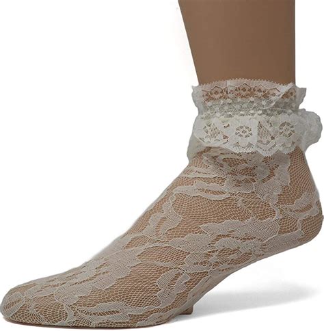 Amazon Emem Apparel Womens Ladies Lace Anklet Ankle Quarter Socks