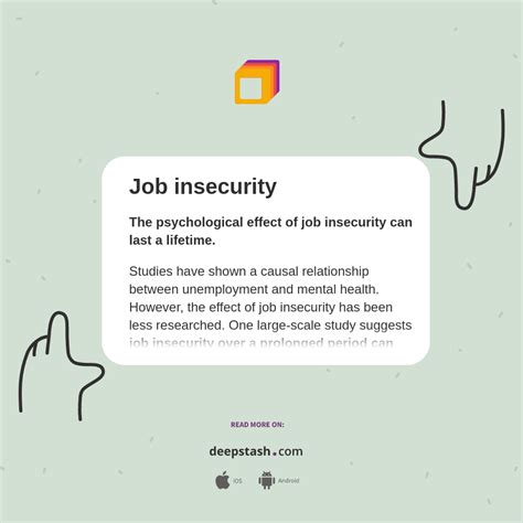 Job Insecurity Deepstash