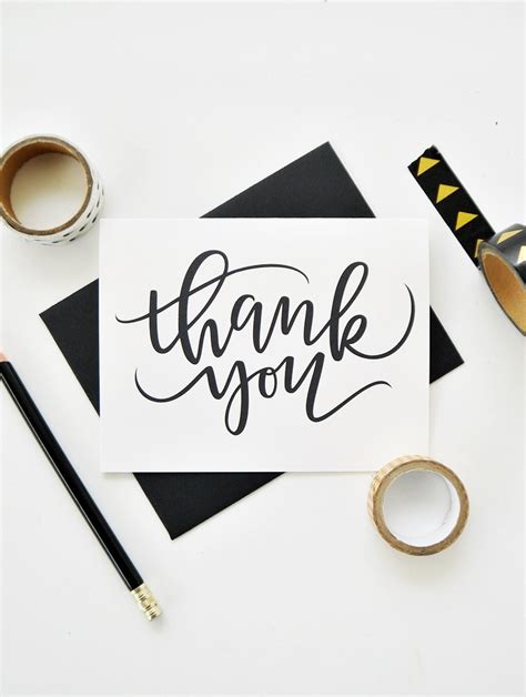 Thank You Calligraphy Card