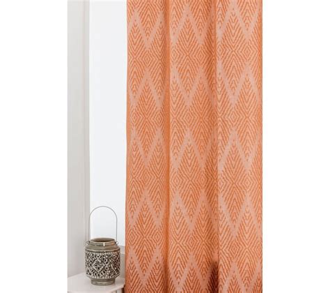 Rideau X Cm Oeillets Jacquard Effet Naturel Motifs Losanges