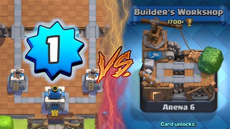 Clash Royale LEVEL 1 IN BUILDERS WORKSHOP CAN WE GET TO ARENA 6