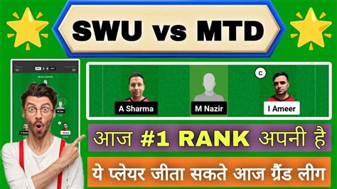 Swu Vs Mtd Dream Prediction Swu Vs Mtd Dream Ecs T Swu Vs Mtd